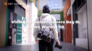 K&F CONCEPT 8L กระเป๋าใส่กล้องสะพายไหล่และถือด้วยมือได้หลายช่อง ขยายได้ น้ำหนักเบา ทนทาน
