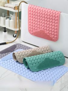 Non-Slip Bathroom Mat Shower Room Child Anti-Fall Toilet Water Separation Massage Pad Simple Style Home Use Floor Mat