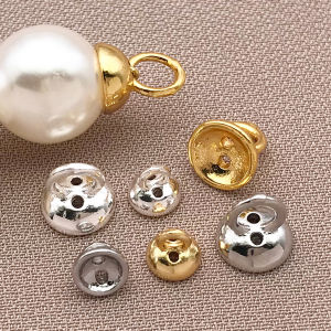 Mix 5pcs 18K copper plated genuine golden thick silvery white golden concealed wire cap DIY jewelry making accessories