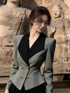 2026 New Fashion French Style Professional Lady Suit Jacket