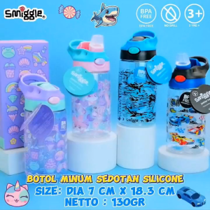 SMIGGLE BLAST SERIES / PLAY SERIES / NEW MOVIN junior Botol Air Minum Anak Sedotan silicone 430ml BPA FREE