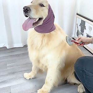 Teekland Penutup telinga dandanan kucing dan anjing anti hingar tudung yang menenangkan dan menenangkan penutup telinga selendang leher penutup kepala yang hangat nyahmampat dan menenangkan selendang haiwan kesayangan super anjal