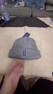 MLB Hat ny Yankees Woolen Cap Autumn and Winter Warm Beanie Hat LA Dodgers Embroidery Knitted Hat All-Match Men and Women