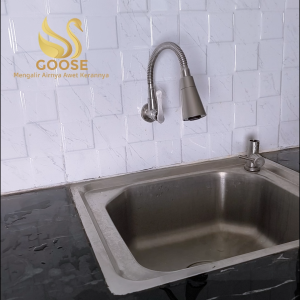 Kran Wastafel Cuci Piring GOOSE fleksibel Stainless minimalis - Mini Goose