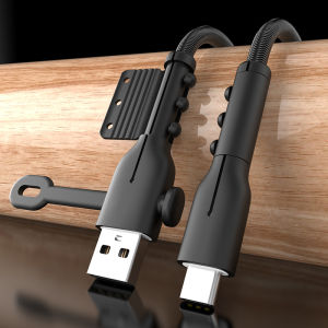 เคสป้องกันสายชาร์จโทรศัพท์มือถือแบบซิลิโคนสำหรับ Android Huawei OPPO Xiaomi VIVO ป้องกันการหักโค้ง สายข้อมูลแบบยืดหยุ่น