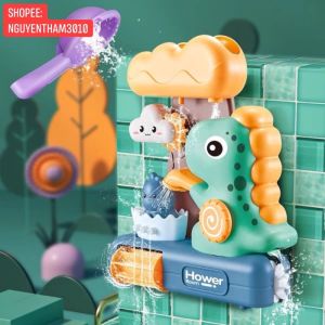 Đồ chơi nhà tắm hình khủng long phun nước dễ thương cho bé thác nước khủng long