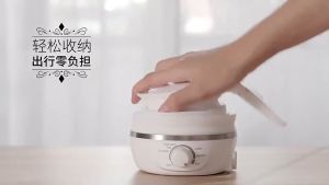 Mini Electric Kettle Steel Silicone Foldable Water Kettles Teapot Kitchen Appliance Mini Portable Fold Electric Kettle Thermostat Keep Warm Home Travel Automatic Power Off Silicone Stainless Steel