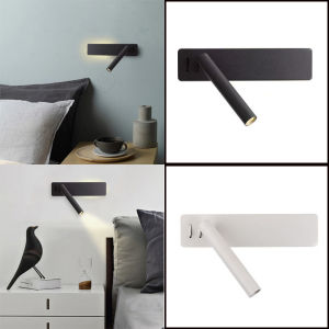 LED Wall Reading Lamp for Bedroom Hotel Minimalist Night Book Lamp Rotation Bedside Wall Sconce 3W Spot Home Lighting Fixture