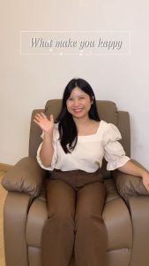 ดีจัง เก้าอี้พักผ่อนขนาดใหญ่ มีช่องใส่ของ รุ่น J-JOY หนังสังเคราะห์ (PVC) สีมอคค่า