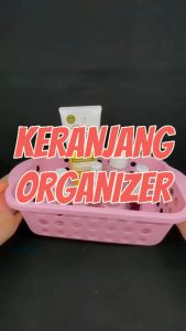 3 PCS Keranjang Plastik Persegi Basket Storage Box Kontainer Make Up Aksesoris Stationary ALexish
