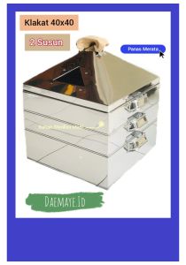 KLAKAT KUKUSAN/UKURAN 40x40/BAHAN STENLIS/2 SUSUN