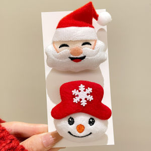 Cute Santa Claus Pin Badge Christmas Holiday Sparkling Sweater Pin Fresh out Cartoon Style Fashion Jewelry Gift for Her