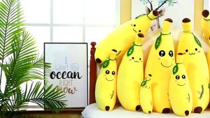 35/50/70CM Banana Plush Toys Gift Fun Creative Cartoon Soft Stuffed Pillow Sofa Cushion Baby Cute Plush Doll Children Fruit Toys Children Sleep Gift
