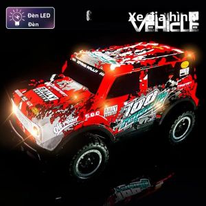 Xe Điều Khiển Từ Xa Phát Sáng Tỷ Lệ 1:24 27MHz 4 Bánh Dẫn Động Mô Hình Xe Buggy Đua Drift Đồ Chơi Cho Bé Trai Quà Giáng Sinh - Mô Hình Xe Leo Núi