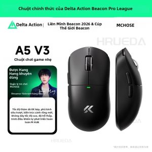 MCHOSE | Chuột Chơi Game Không Dây Ba Chế Độ MCHOSE A5 V3 Ultra 8K Siêu Nhẹ 56g Pin 500mAh Thiết Kế Công Thái Học Độ Phân Giải 26000DPI Độ Trễ Thấp Đèn RGB Dành Cho Esports