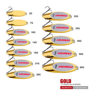 1pcs Saltwater Fishing Lures Metal VIB Spinner Bait 3G 60G Gold Silver Slanting Lure for Sea Fishing