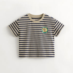 Marc&Janie | Boys Summer Squirrel Stripe Short Sleeve T-Shirt