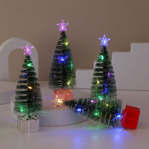Hoyaa 2025 Christmas Tree Night Light Lamp Ornament For Desk Xmas Home Office Decor