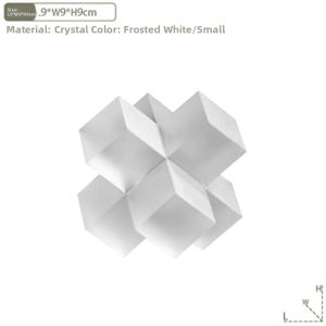 Creative Luxe Frosted Crystal Geometric Ornament