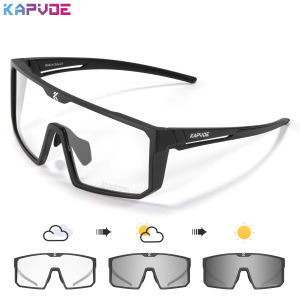 Kapvoe Photochromic Cycling Sunglasses for Men Blue Riding Glasses Mountain Bike New Bicycle Goggles Eyewear Sports