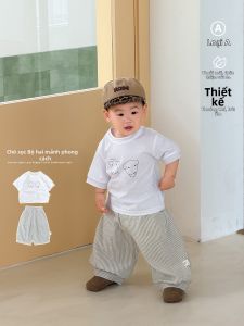 Cartoon Print Thin and Breathable T-Shirt Set Shorts