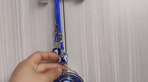 Lucky Charm Turkish Hand of Fatima Wind Chime Front Door Garden Bell Hanging Decor For Home Office