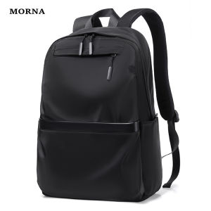 MORNA New Style Mens Business Backpack Nylon Solid Color Large Capacity Student Schoolbag Travel Backpack on Sale
