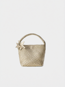 ECODAY | Small Champagne Weaved Tote Bag