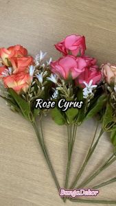 Rose Cyrus Artificial Bunga Premium dekorasi rumah kantor hiasan meja kamar COD Murah
