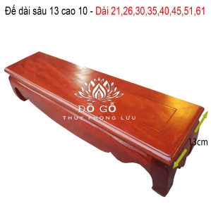 Đế thờ khung ảnh giá đỡ kỷ dài chữ nhật kê tượng thần tài cao cấp có 6 kích thước 303540455263