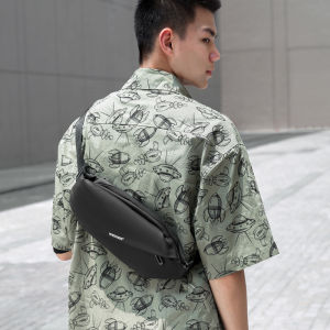 LABER LEE Tas Selempang Pria Bahan Kulit Pu Tahan Air Kapasitas Besar Untuk Travel Outdoor