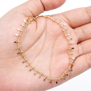 Mikana Kazakuri Gold Plated Drop Anklet for women beach angklet anclet foot chain gift for her