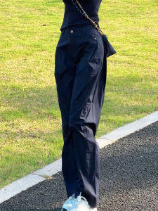 Fashionable Commuter Workwear Casual Pants Womens Loose Fit Autumn New Style plus Size Slimming Short Straight Leg Wide Leg Pants