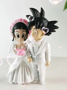 Bandai | 2026 Dragon Ball Gk Q Version Goku And Chichi Wedding Scene Action Figure Collectible Anime Model Statue In Stock For Collectors