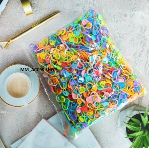 PENITI HIJAB RAINBOW BAHAN PLASTIK 1PCS RANDOM / PENITI PLASTIK WARNA WARNI