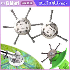 Steel Wire Wheel Head Grass Trimmer Head Universal Weeding Brush for Courtyard Sidewalk Lawn Brushcutter Removal Moss Rust