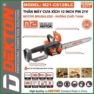 Máy cưa xích pin Dekton 12 inch M21-CS12BLC không chổi than-1200W