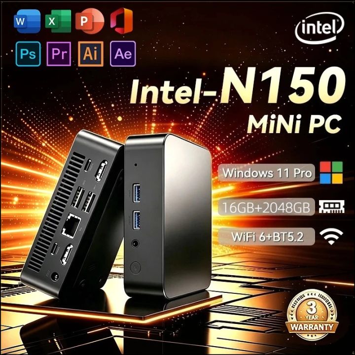 「Dx」 ミニPC N150 Windows11 Pro 8GB 256G MINI PC Intel Core N150 Windows 11 Pro 16GB RAM 2TB SSD WIFI6 BT5