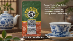 White Peach Oolong Tea (Brand of Big Three Coffee) 8 Sachets