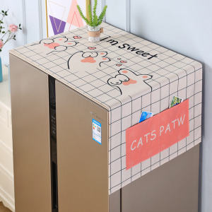 Vải Bảo Vệ Máy Giặt Vải Lanh Cotton Phong Cách Bắc Âu Chống Thấm Nước Vải Đa Năng Bảo Vệ Máy Lò Vi Sóng Chống Bụi