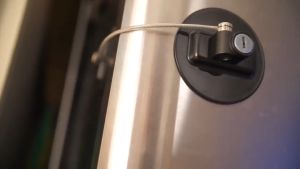 2 Pcs Refrigerator Door Lock Strong Adhesive Freezer File Drawer Child Safety Cupboard with Key Window