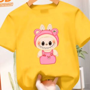 Kaos Atasan Fashion Anak Cewek & Cowok Usia 1-12 Tahun Labubu The Monster Lengan Pendek Terbaru