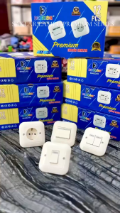 SAKLAR LAMPU INBOW ENGKEL SERI STOP KONTAK SAKELAR LAMPU PUTIH SWITCH LAMP PREMIUM DEXICON SNI