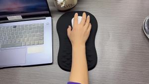 Ergonomic Wrist Rest Mouse Pad Comfortable Wrist Support Non Slip High Elastic Memory Cotton Mousepad For PC Laptop Computer