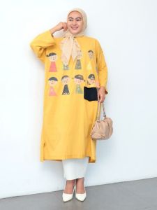 MIDI DRESS WANITA CHILD CARTOON JUMBO OVERSIZE BIGSIZE XXXL