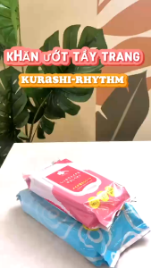 Khăn Ướt Tẩy Trang Lau Mặt Dưỡng Ẩm Phù Hợp Đi Chơi Du Lịch KURASHI RHYTHM 50 Tờ/ Gói