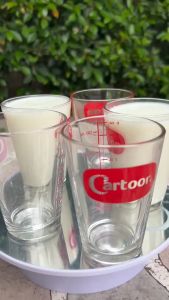 (เซท 6 ใบ)แก้วชงร้อน cartoon สเกลสีแดง 6 ออนซ์/150ml พร้อมส่งทันที 2-4 วันได้รับของ