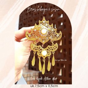 Bros kebaya 2 susun Bros baju adat Kutubaru emas peraj