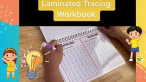 Laminated Workbook for Kids Alphabet Shapes Colors Tracing Counting Number Colors ABC days of the week Tracing Name Matching letters