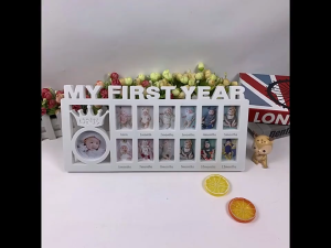 My First Year Baby Keepsake Frame 0-12 Months Pictures Photo Frame Souvenirs Kids Growing Memory Gift